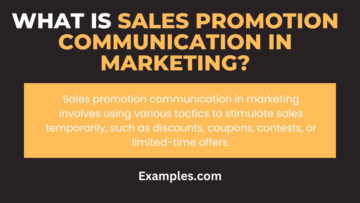 What is Sales Promotion Communication in Marketing