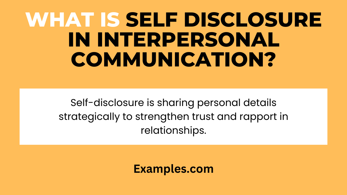 Self Disclosure in Interpersonal Communication
