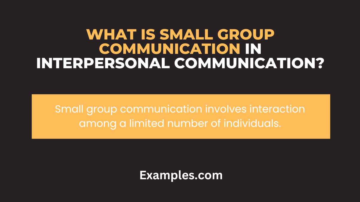 what is small group communication