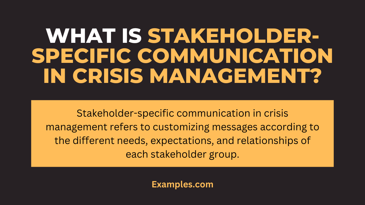what is stakeholder specific communication in crisis management