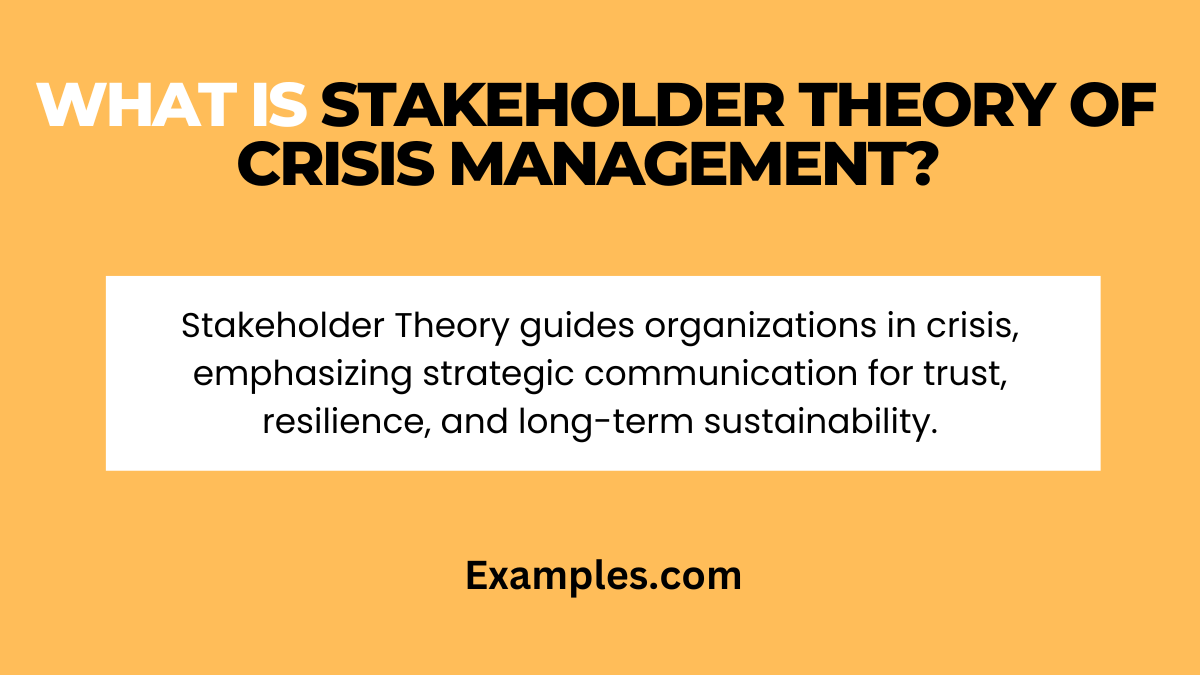 what is stakeholder theory of crisis management