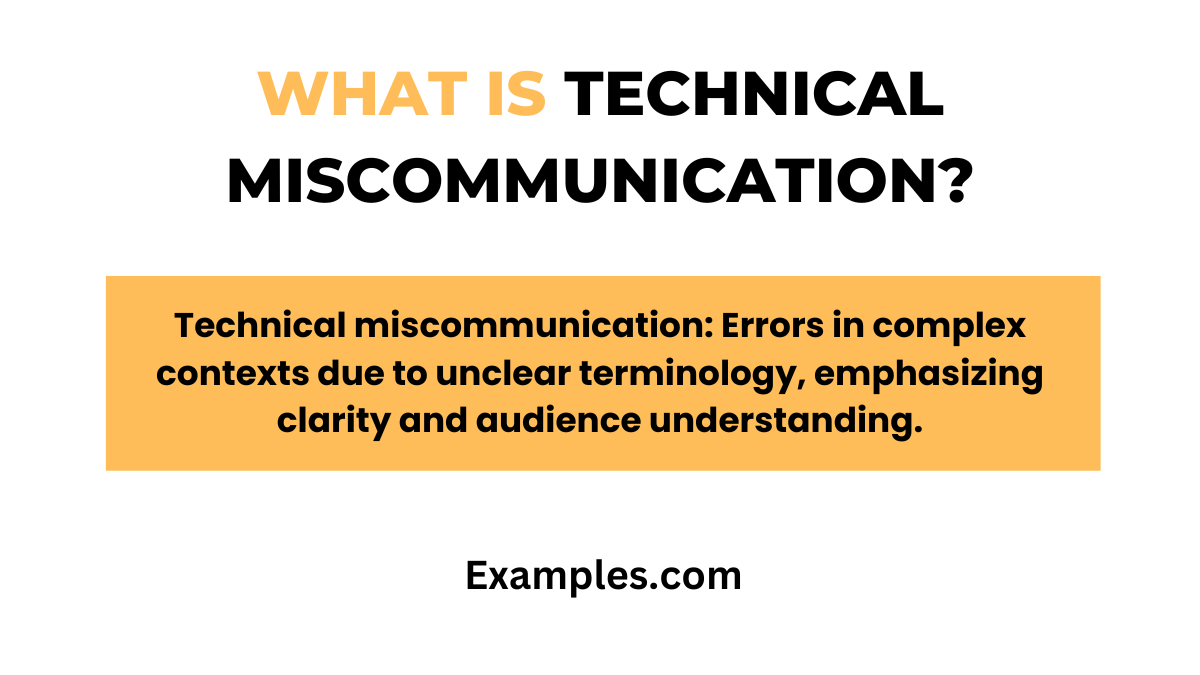 what is technical miscommunication