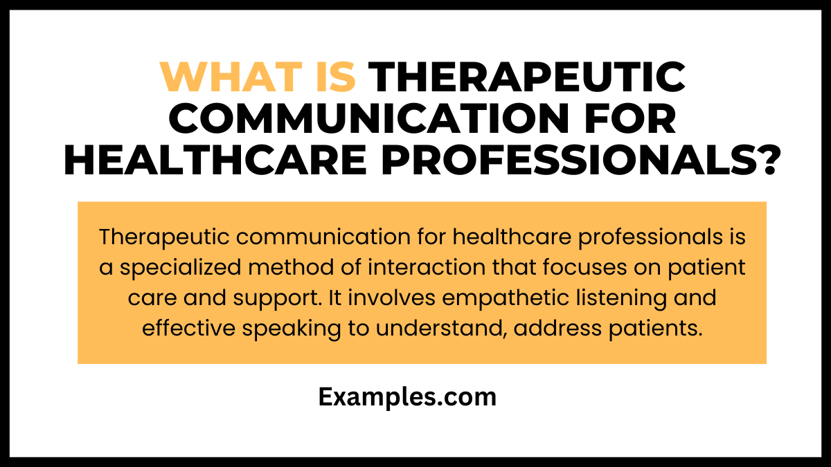 What Is Therapeutic Communication