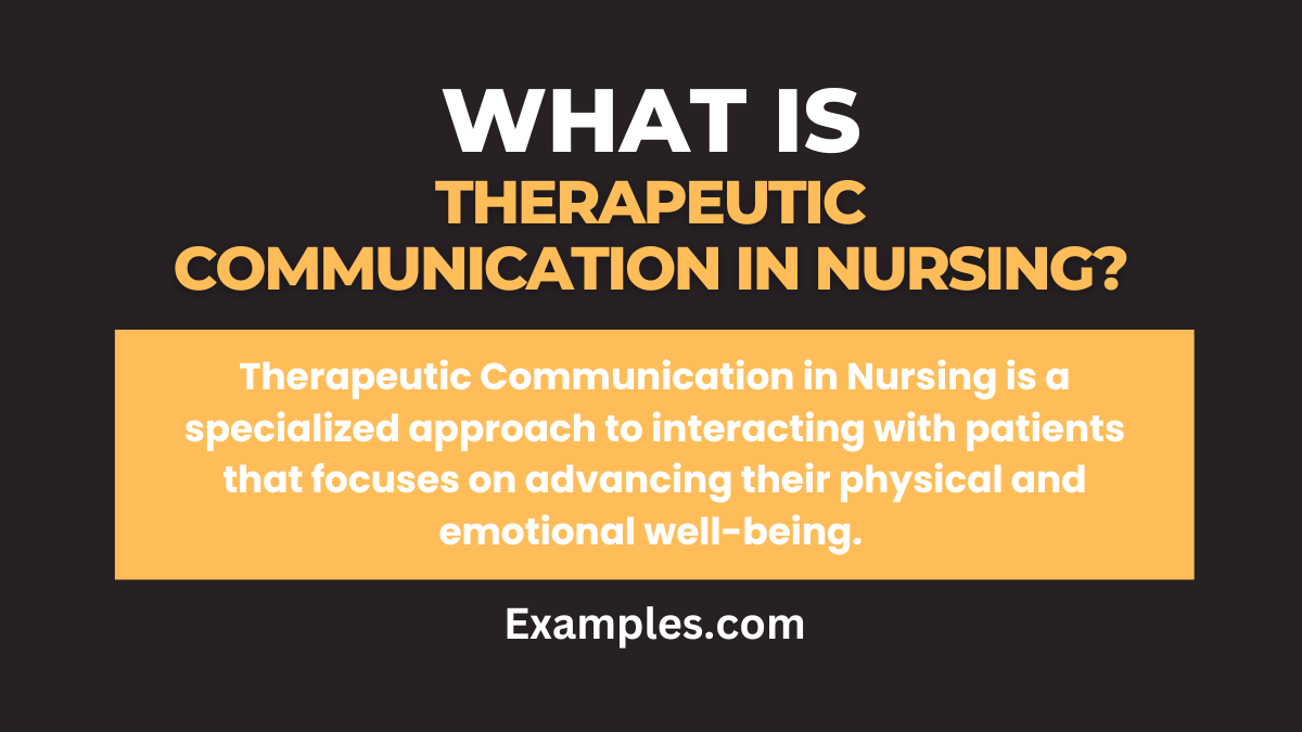 what is therapeutic communication in nursing