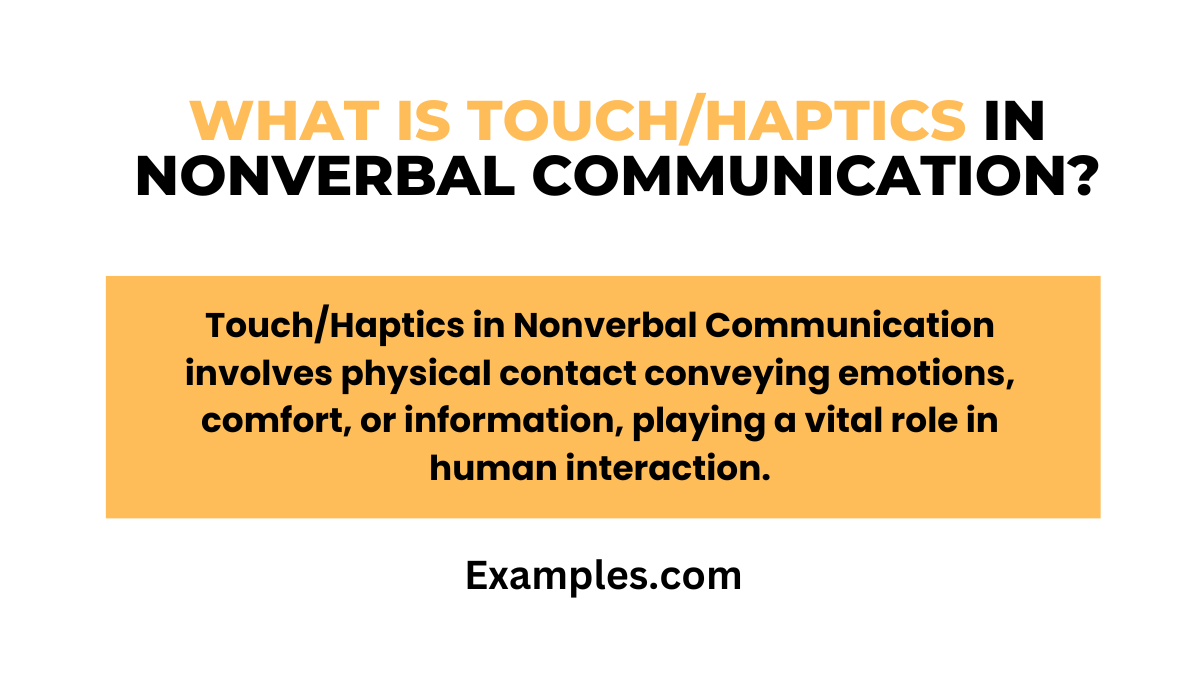 Touch Haptics In Nonverbal Communication Examples Pdf