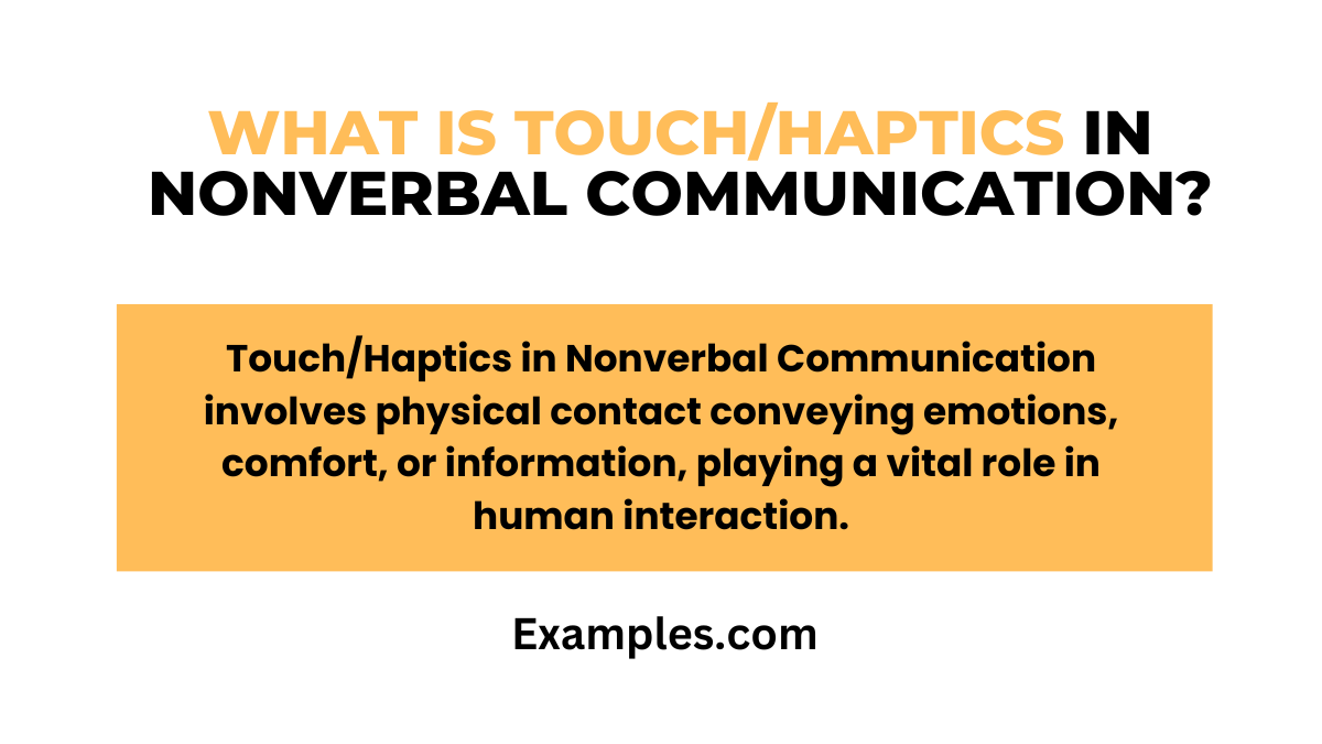 Touch / Haptics in Nonverbal Communication 29+ Examples