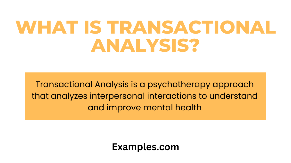 what is transactional analysis