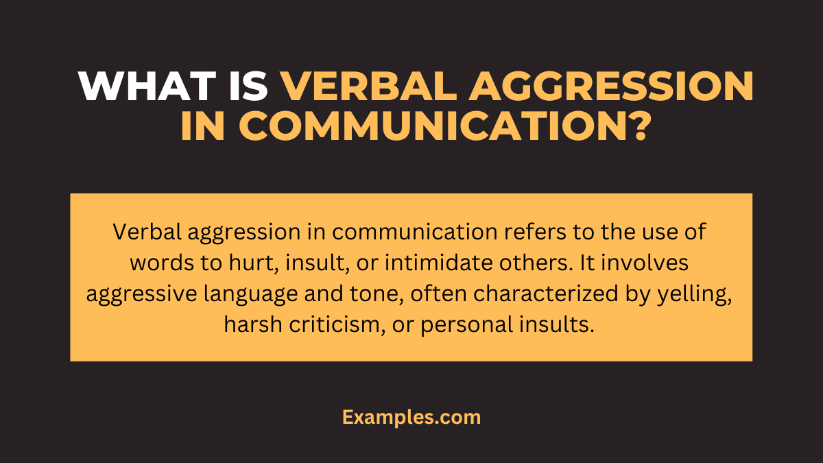 what is verbal aggression in communication