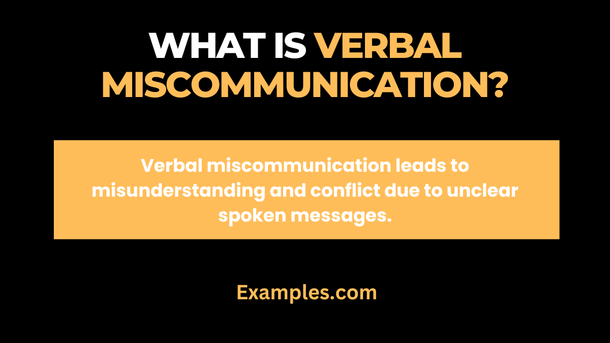 what is verbal miscommunication