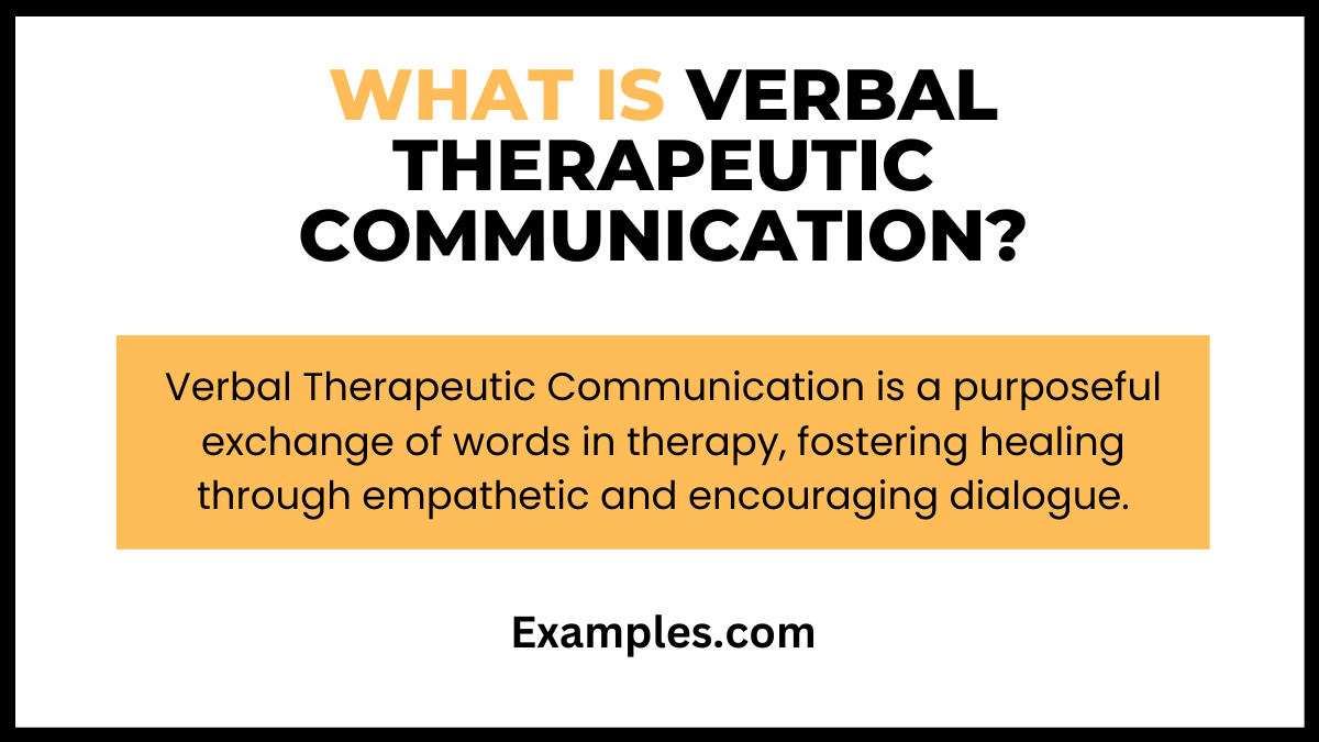 Verbal Therapeutic Communication Examples , PDF