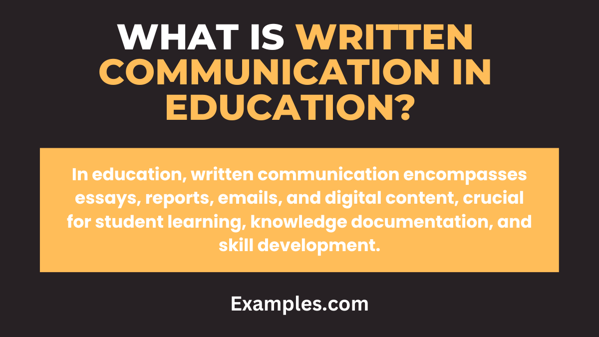 Examples Of Written Communication In Schools