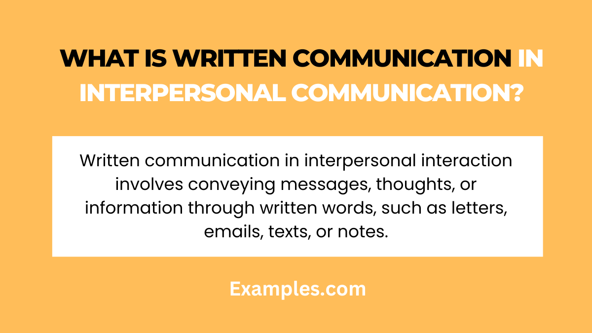 what is written communication