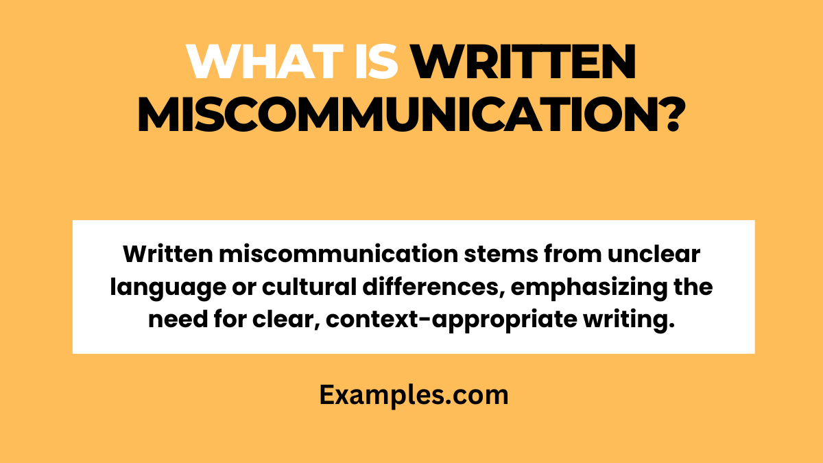 what is written miscommunication