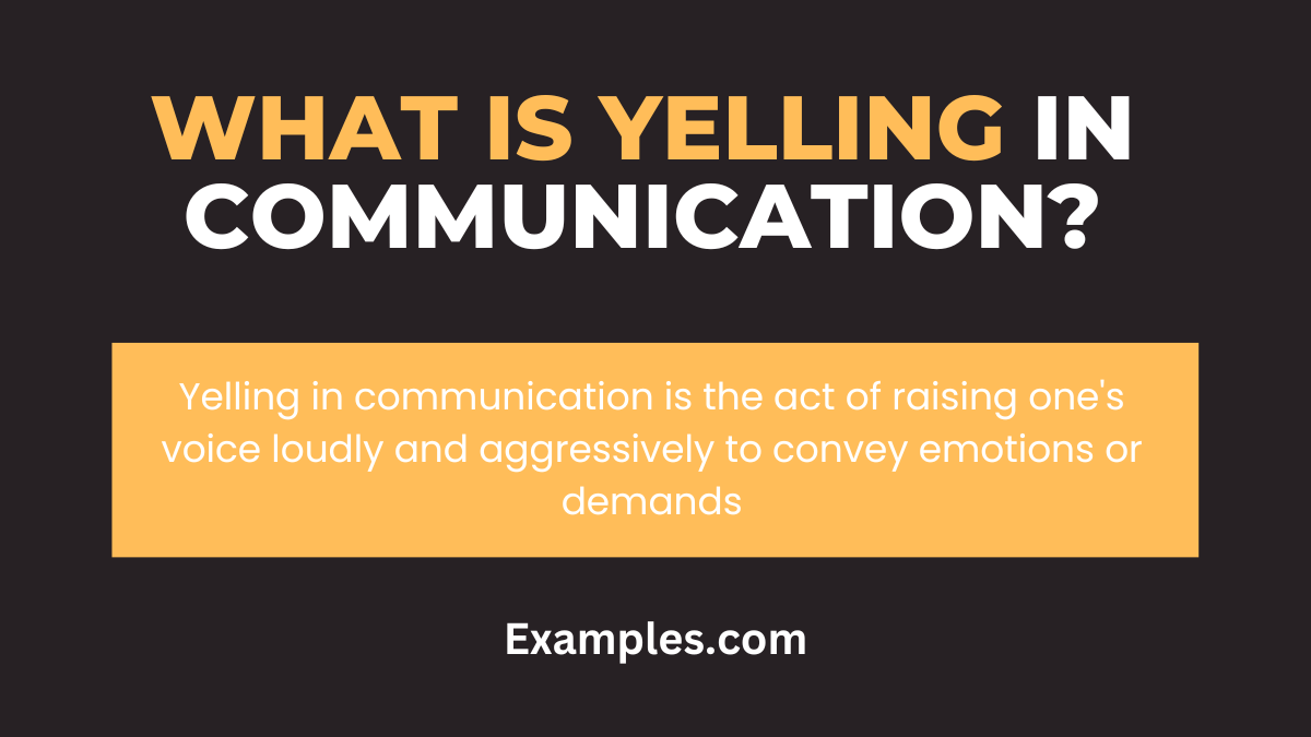 what is yelling in communication