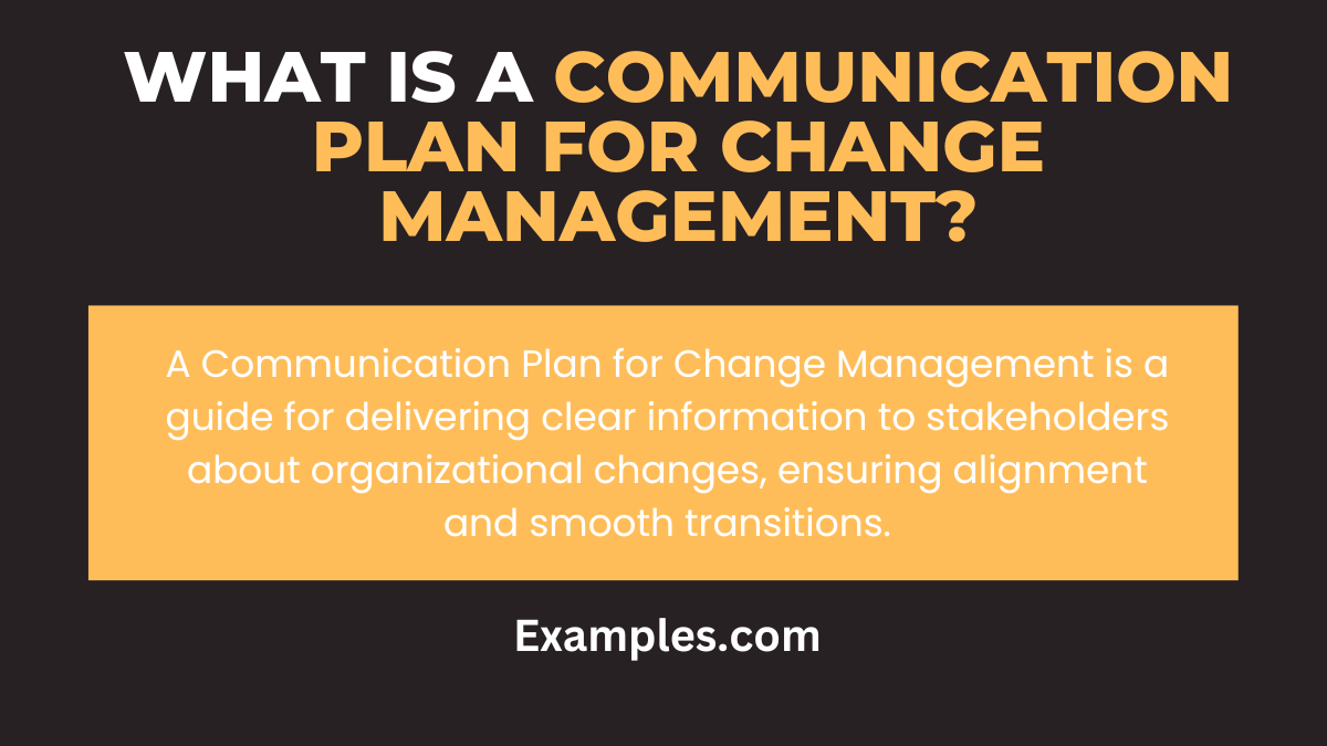 what is a communication plan for change management