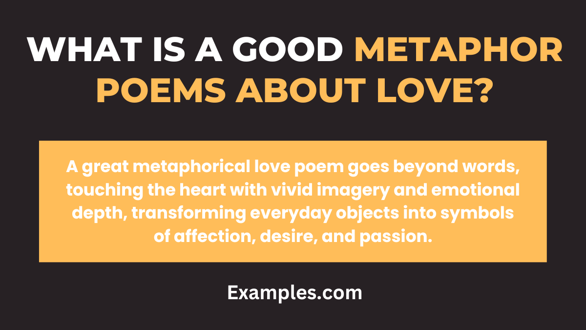 what is a good metaphor poems about love