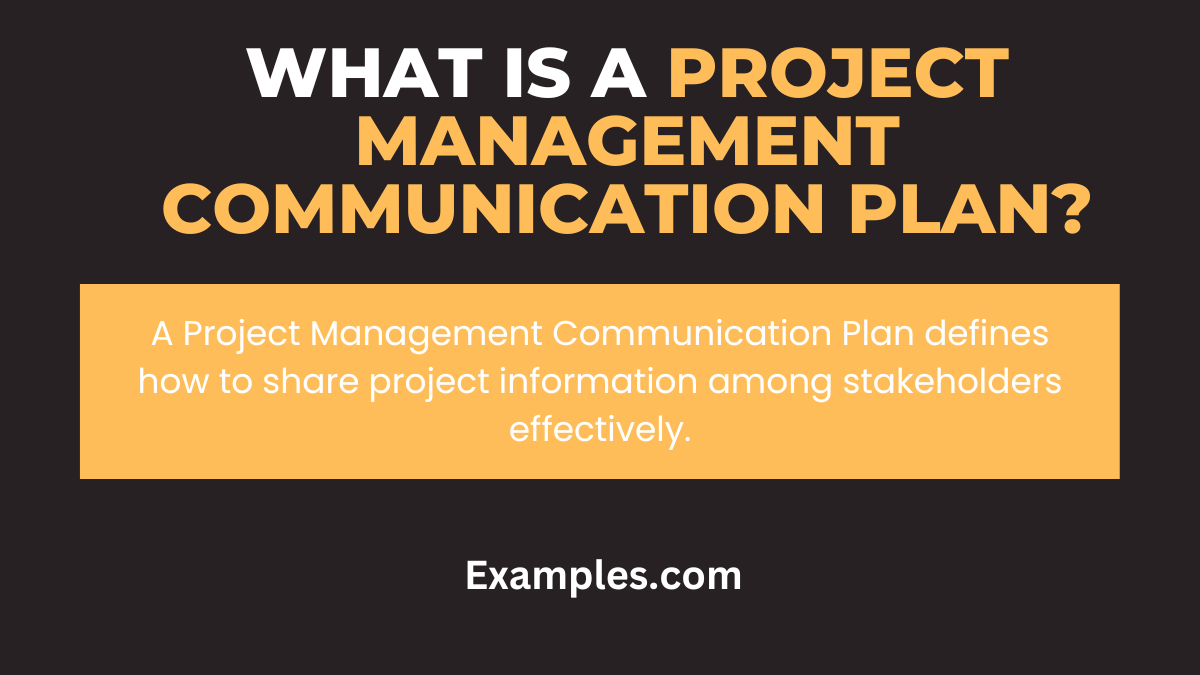 what is a project management communication plan