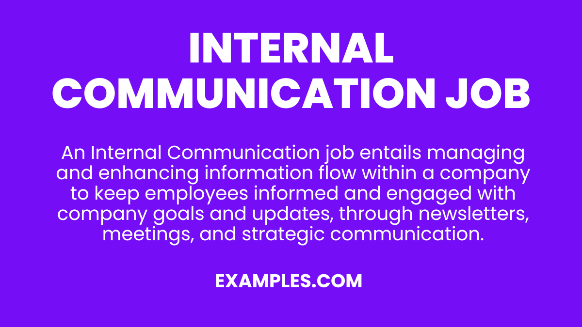 what is an internal communication job