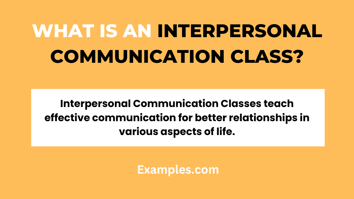 what is an interpersonal communication class