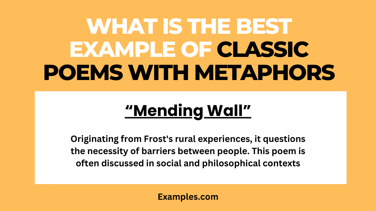 what is the best example classic poems with metaphors