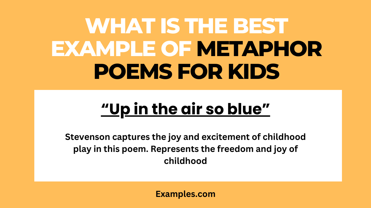 what is the best example metaphor poems for kids
