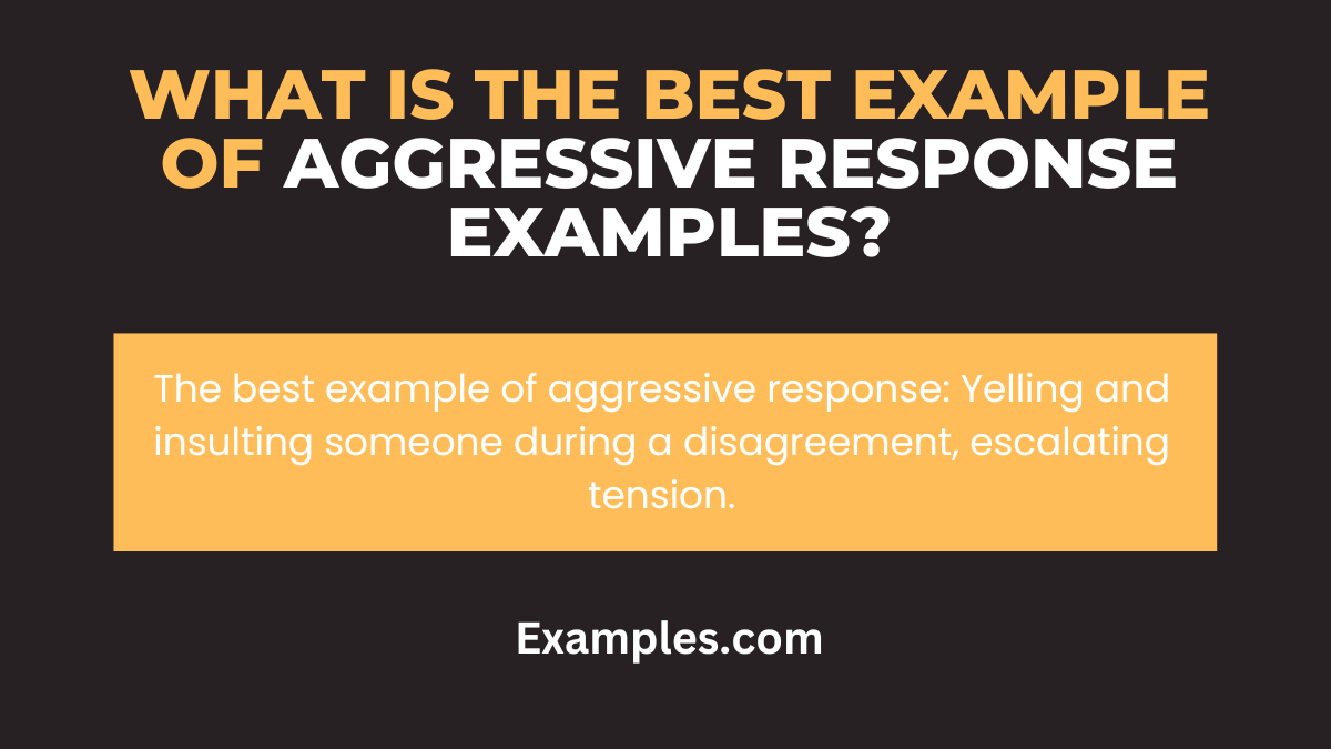 Aggressive Response 29+ Examples, How to Respond