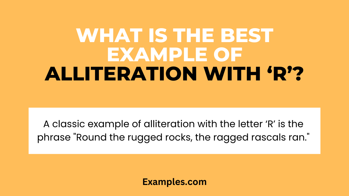 what is the best example of alliteration with r