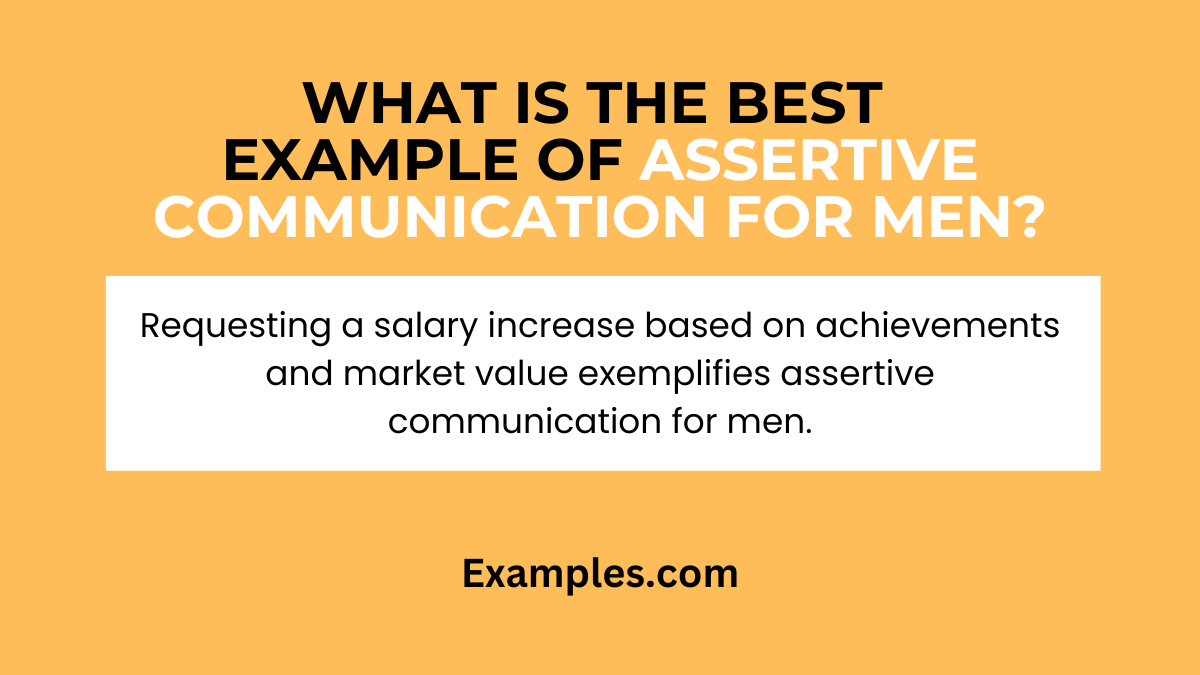 what is the best example of assertive communication for men 1