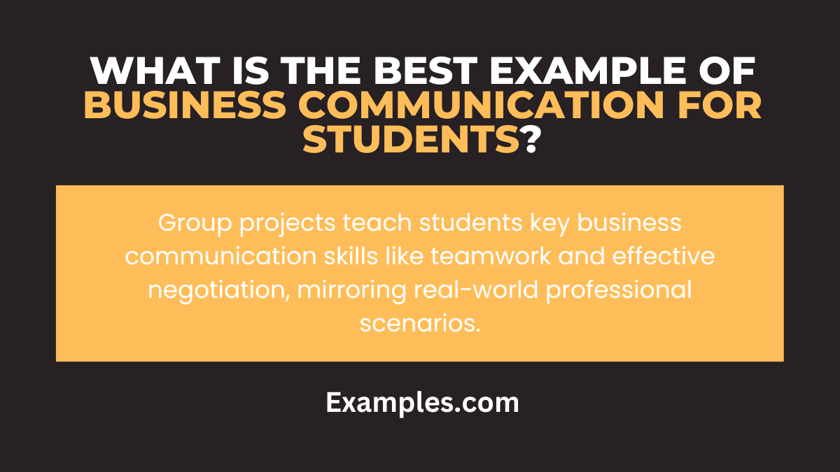 what is the best example of business communication for students