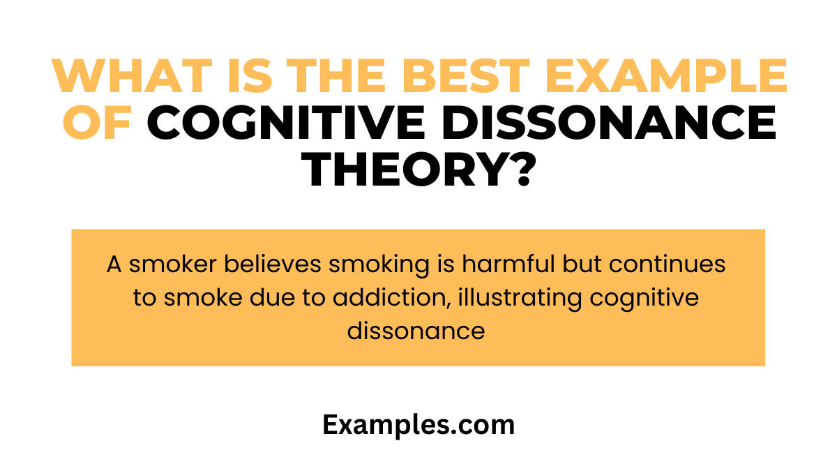 What is the Best Example of Cognitive Dissonance Theory