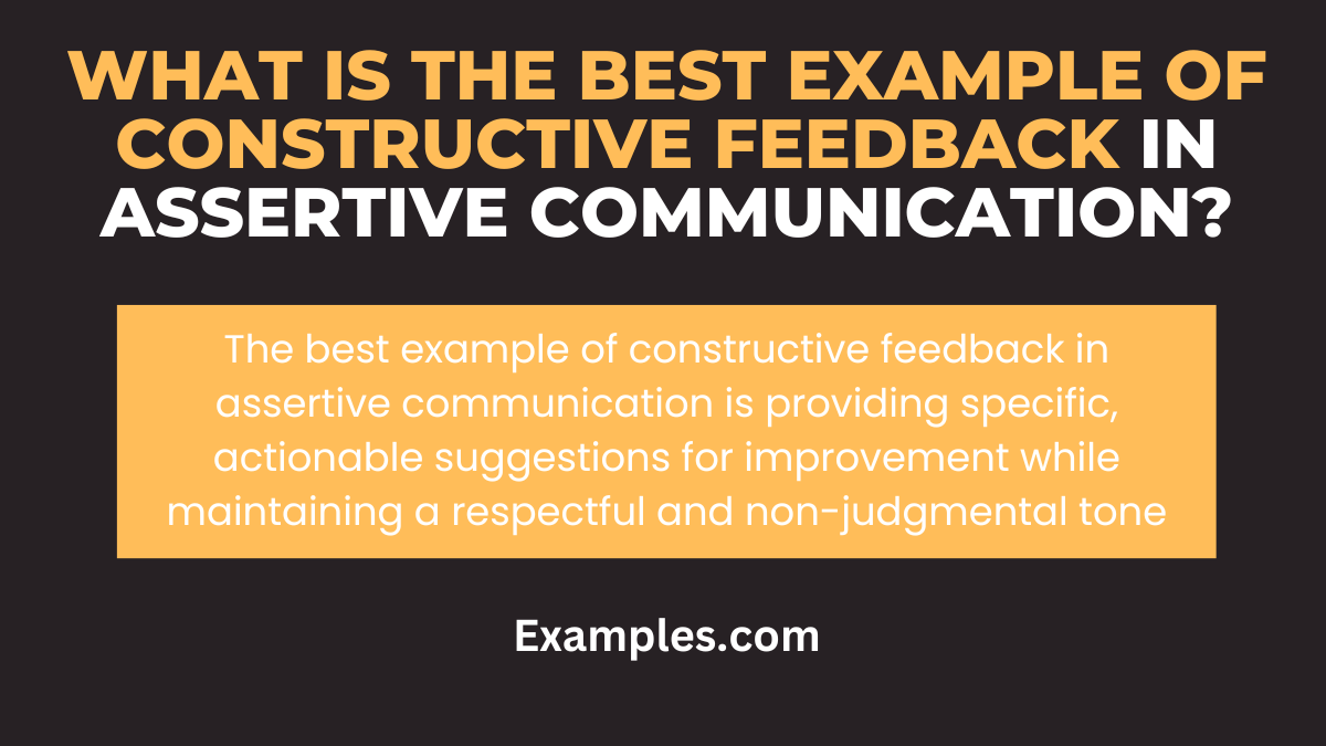 Constructive Feedback in Assertive Communication - 19+ Examples, How to ...