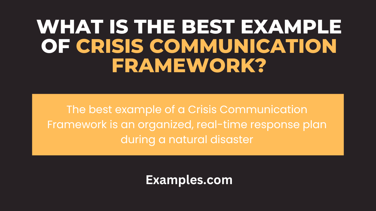What is the Best Example of Crisis Communication Framework