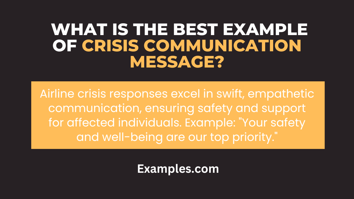 what is the best example of crisis communication message