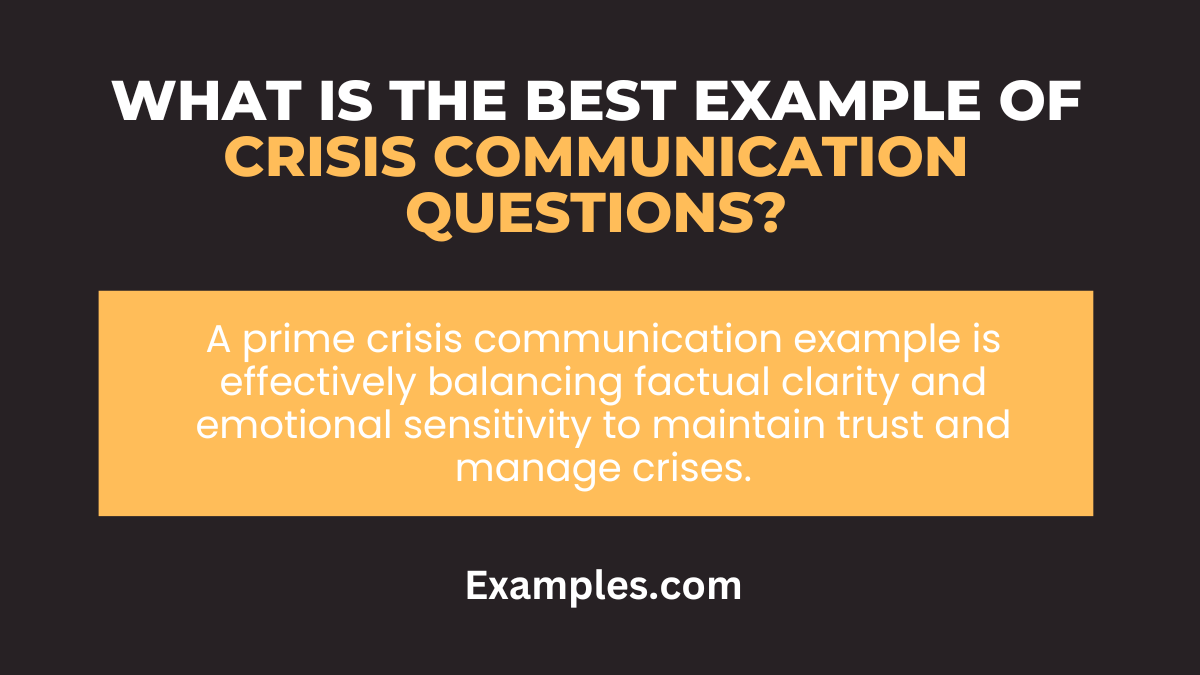what is the best example of crisis communication questions