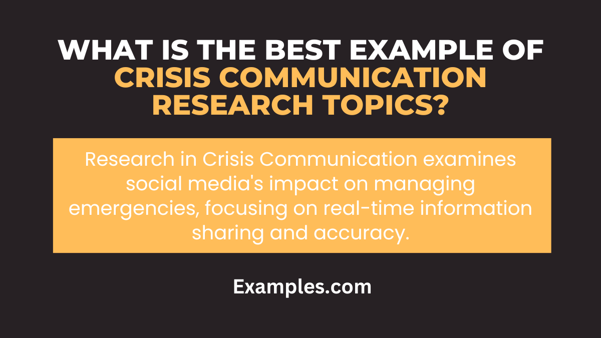 what is the best example of crisis communication research topics