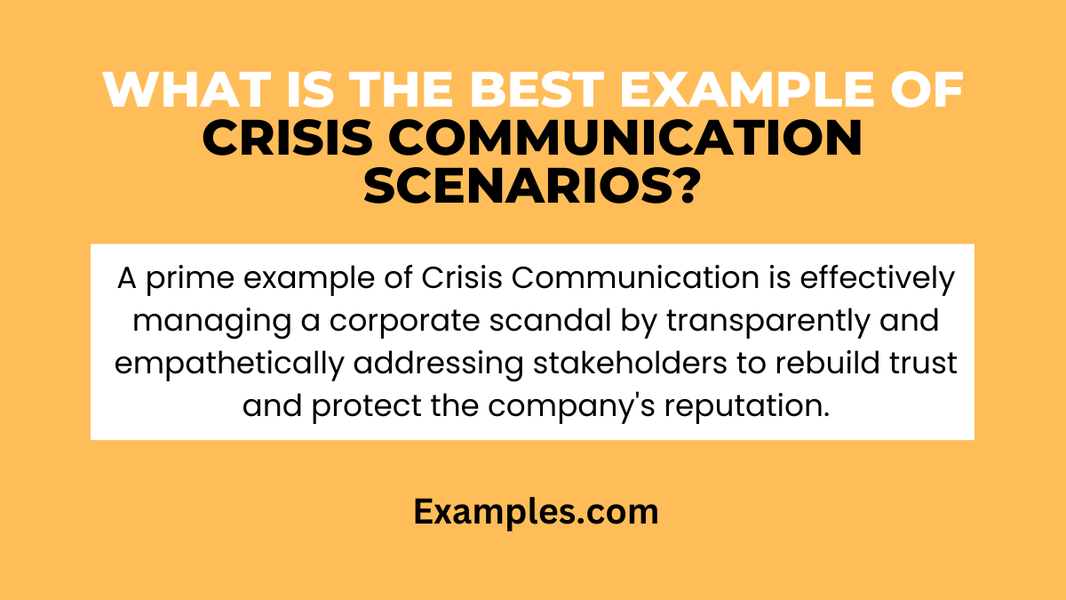 what is the best example of crisis communication scenarios