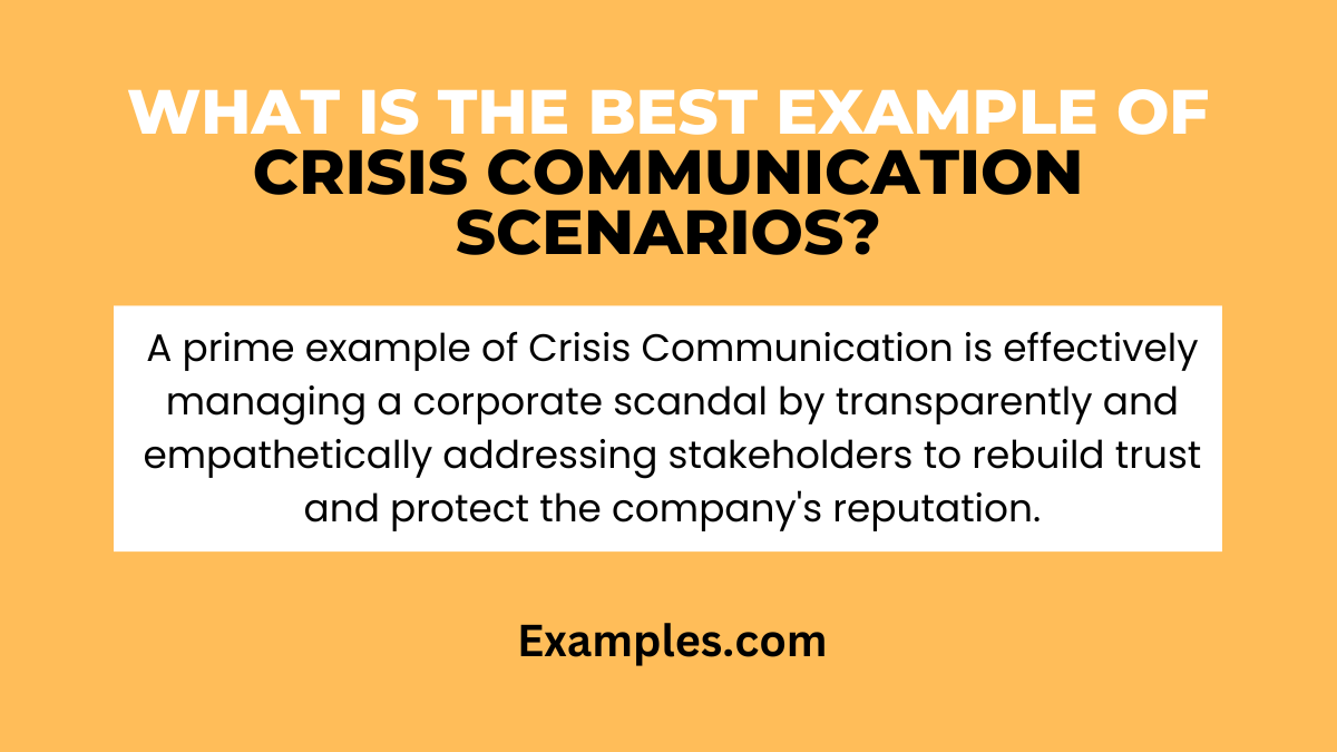 What is the Best Example of Crisis Communication Scenarios