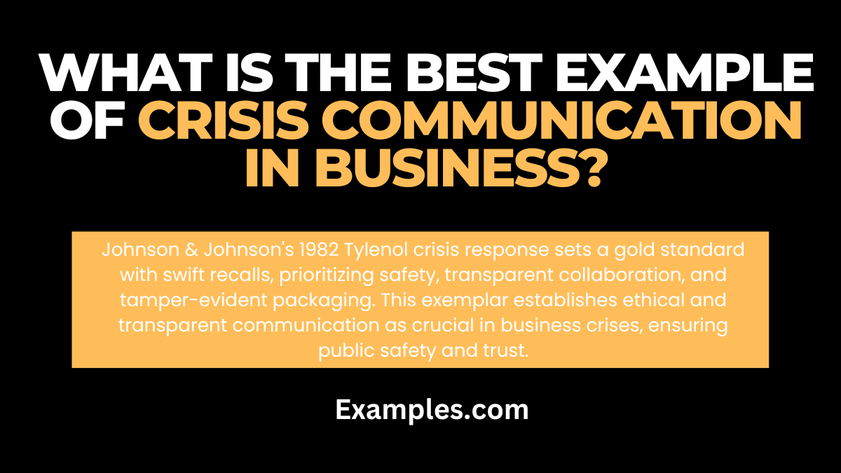 what is the best example of crisis communication in business