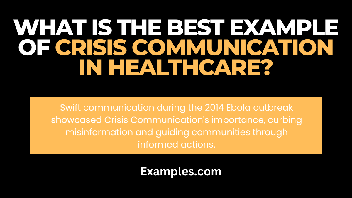 what is the best example of crisis communication in healthcare
