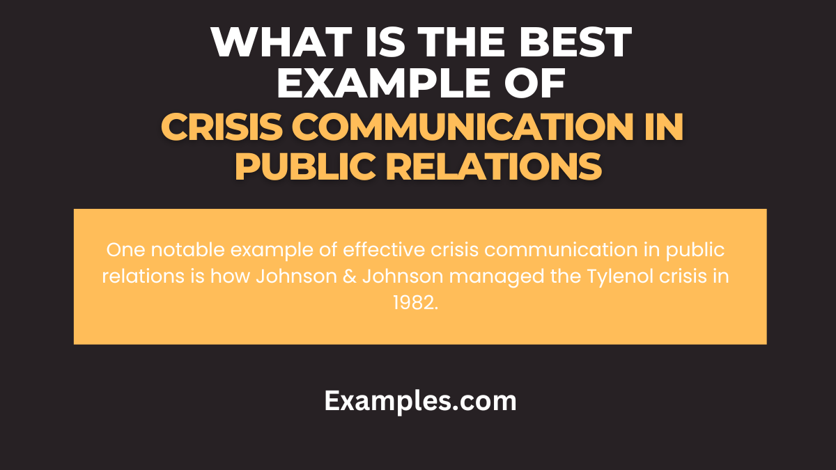 what is the best example of crisis communication in public relations