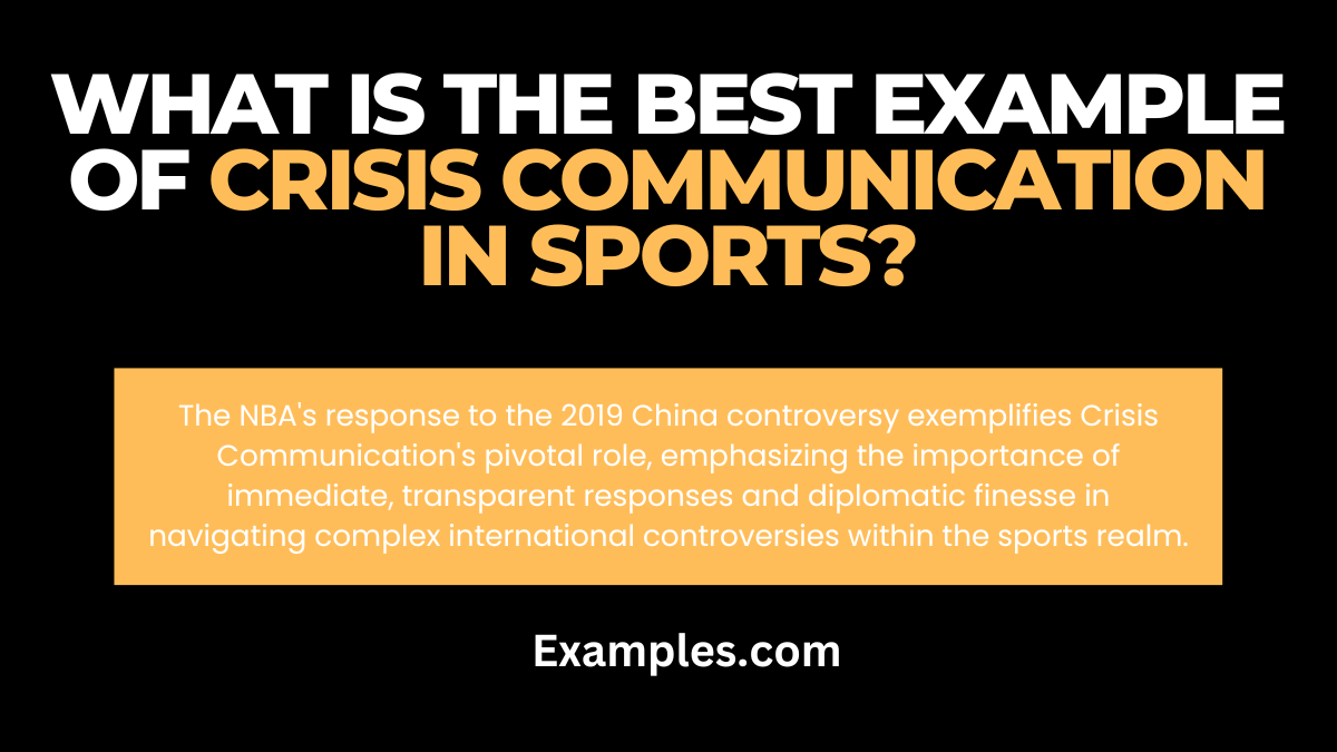 what is the best example of crisis communication in sports