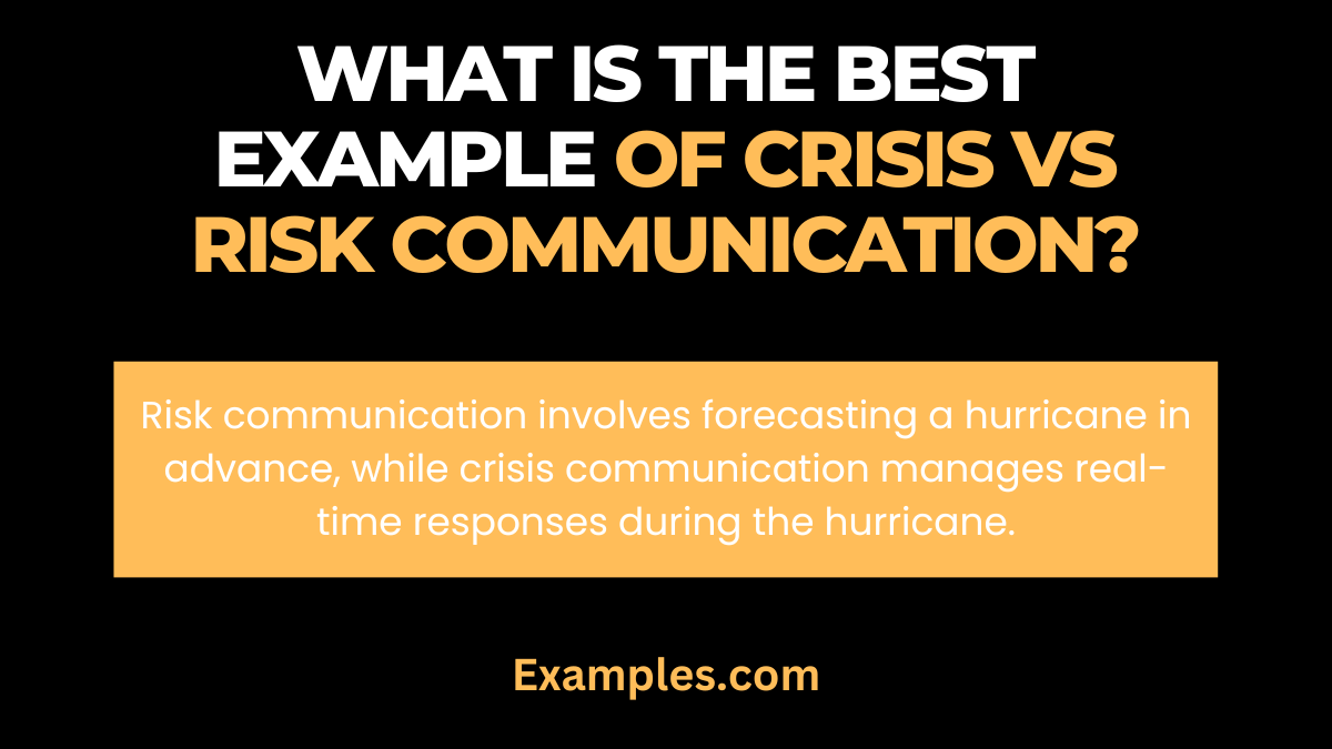 what is the best example of crisis vs risk communication