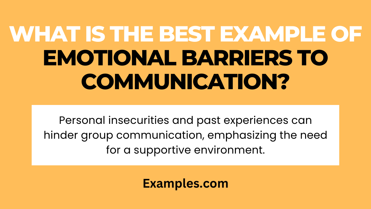 Emotional barriers to Communication Examples, PDF
