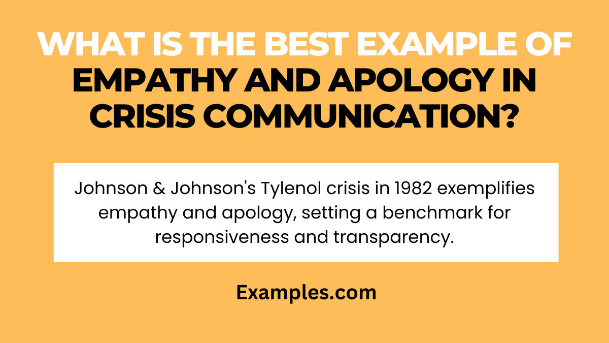 what is the best example of empathy and apology in crisis communication