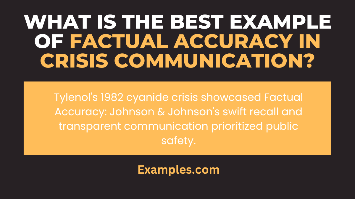 what is the best example of factual accuracy in crisis communications