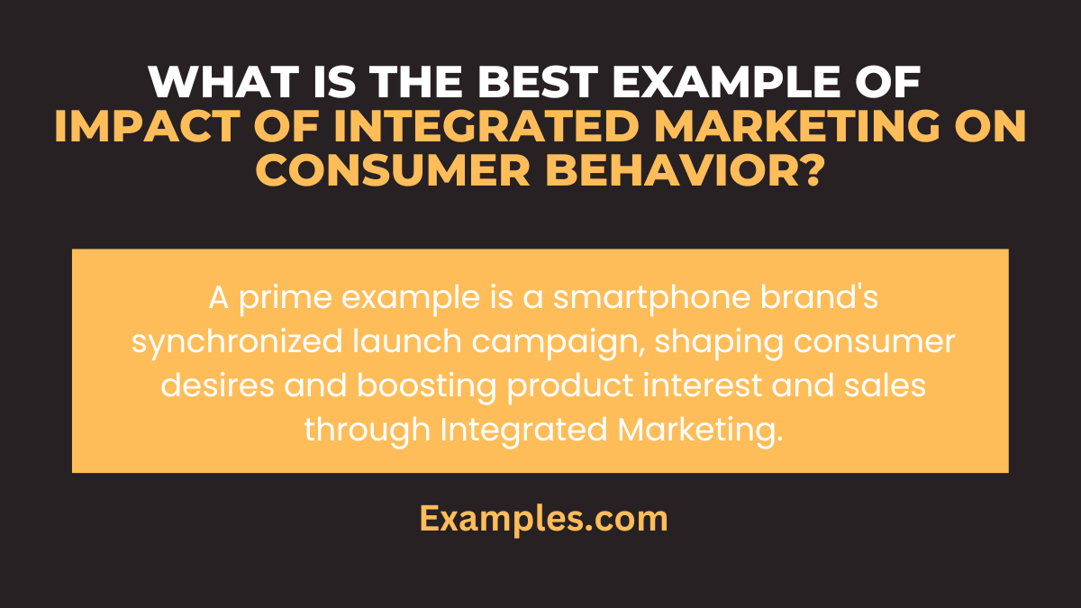 what is the best example of impact of integrated marketing on consumer behavior