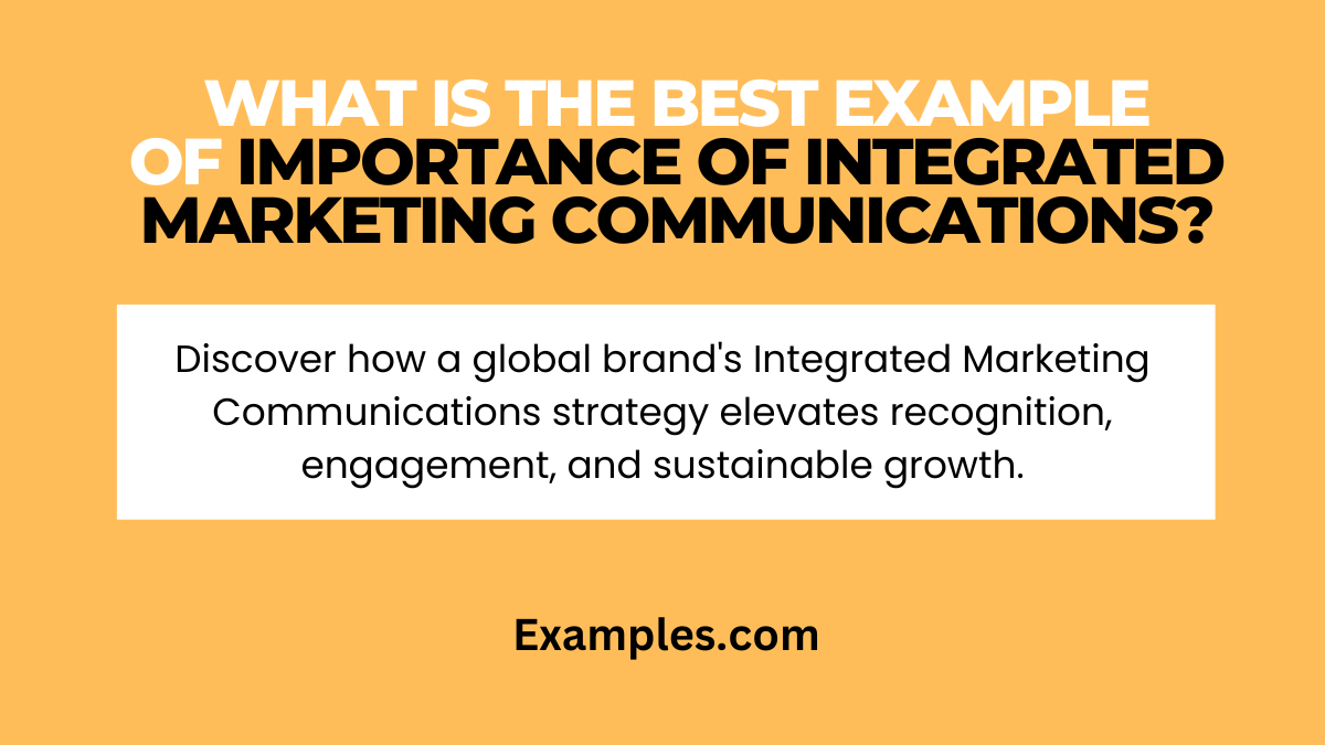 what is the best example of importance of integrated marketing communications