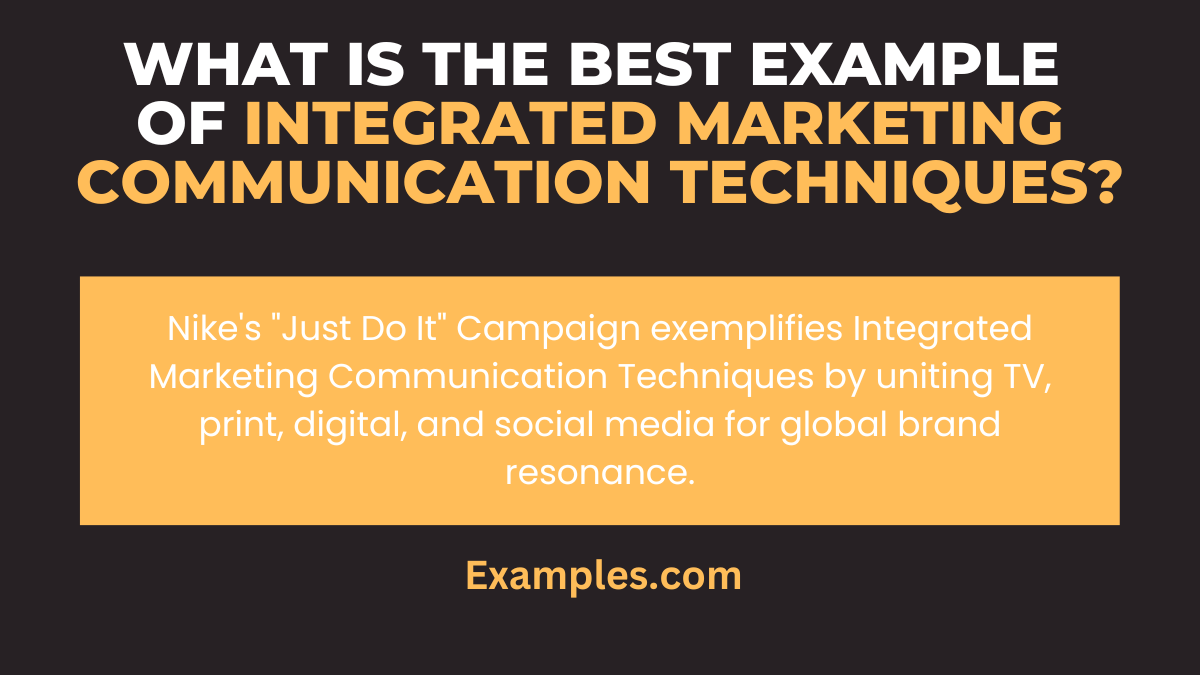 what is the best example of integrated marketing communication techniques