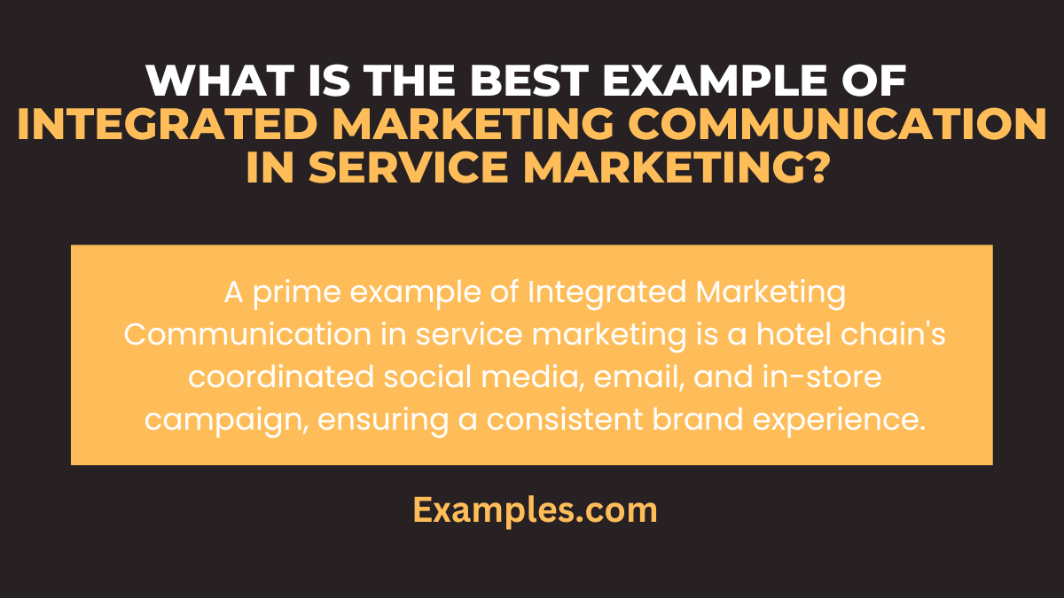 what is the best example of integrated marketing communication in service marketings