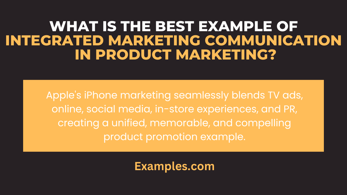 what is the best example of integrated marketing communication in product marketings